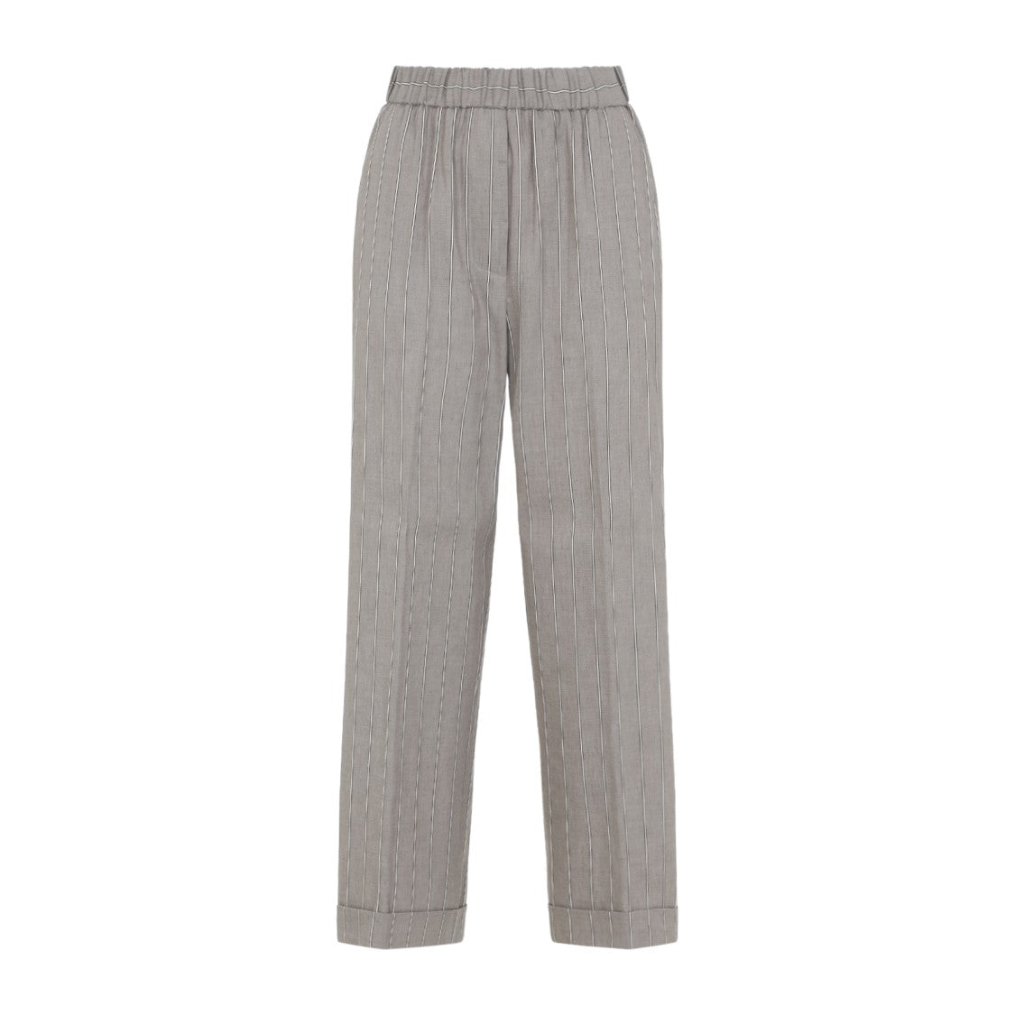 Peserico Brown Linen Pants
