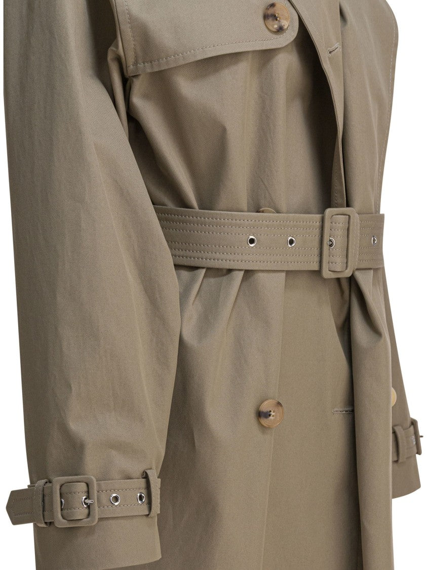 Alexander Mcqueen Beige Cotton Trench Coat