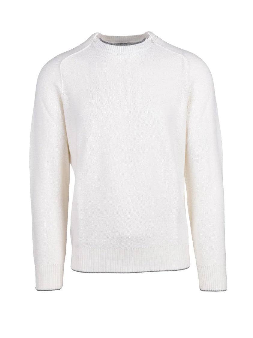 Kangra Crew Neck Raglan Pullover In Extrafine Merino Wool
