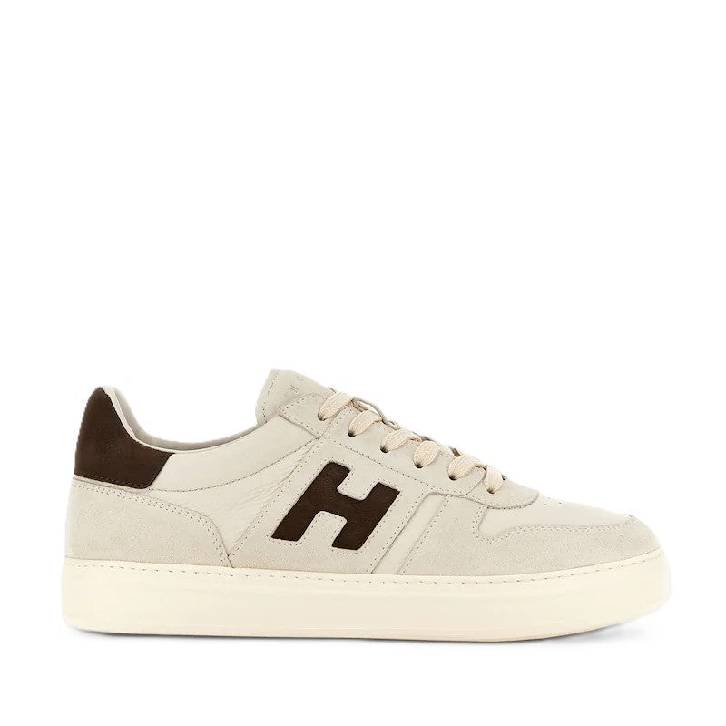 Hogan Suede Leather Bold Logo Low-Top Sneakers
