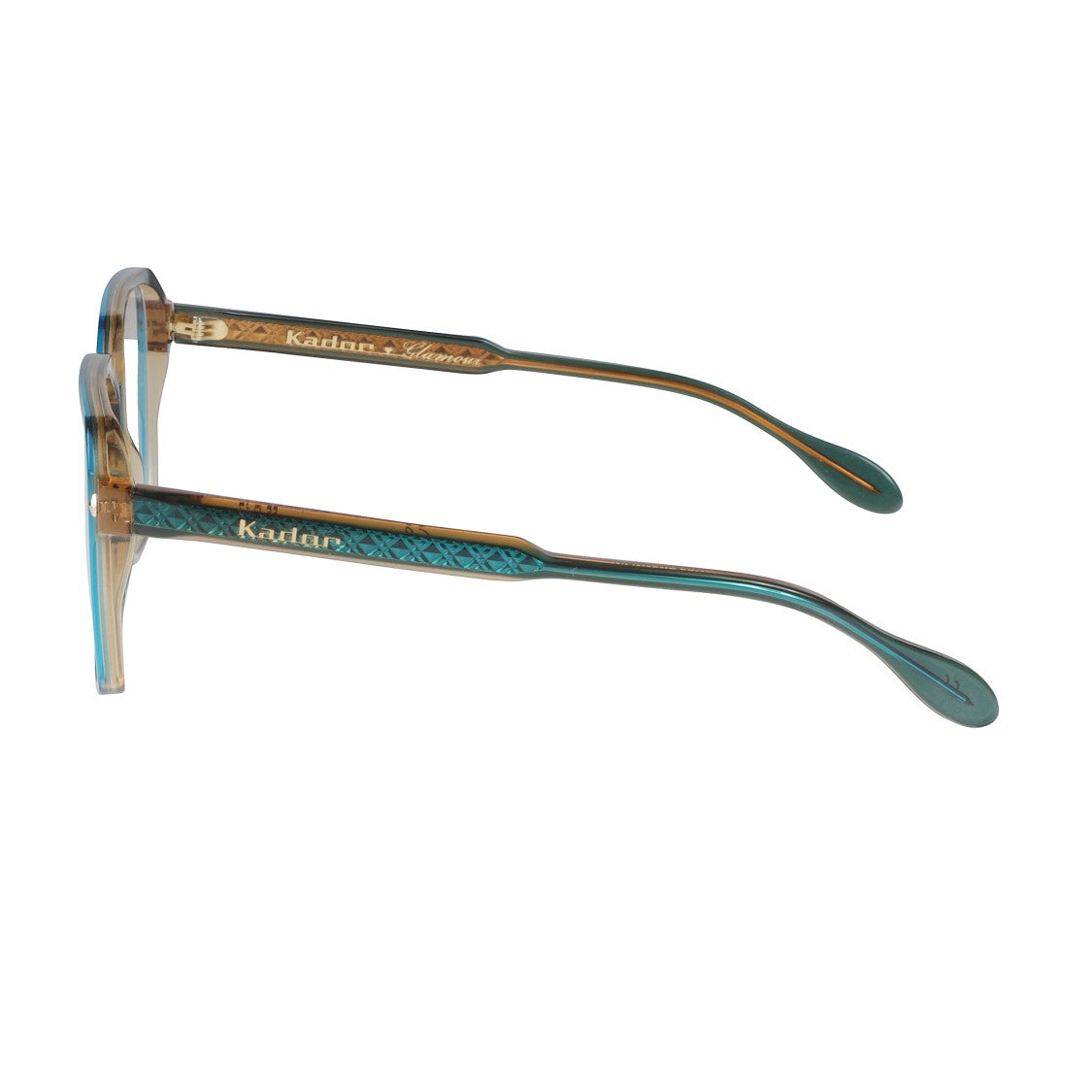 Kador Lisa Glamour/N Translucent Teal Square Frame Sunglasses