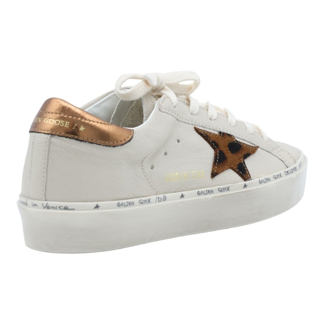 Golden Goose Low-Top Sneakers With Leopard Print Star