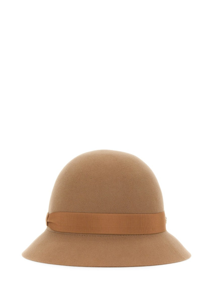 Helen Kaminski Cloque 'Etta' Merino Wool Hat With Ribbon Band