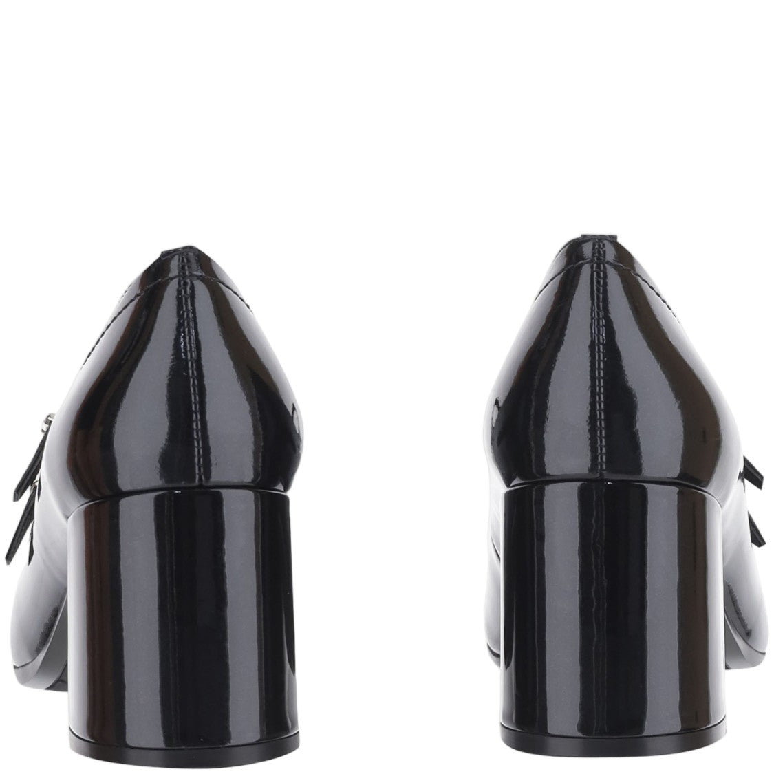 Pinko Black Perforated Strap Leather Pumps