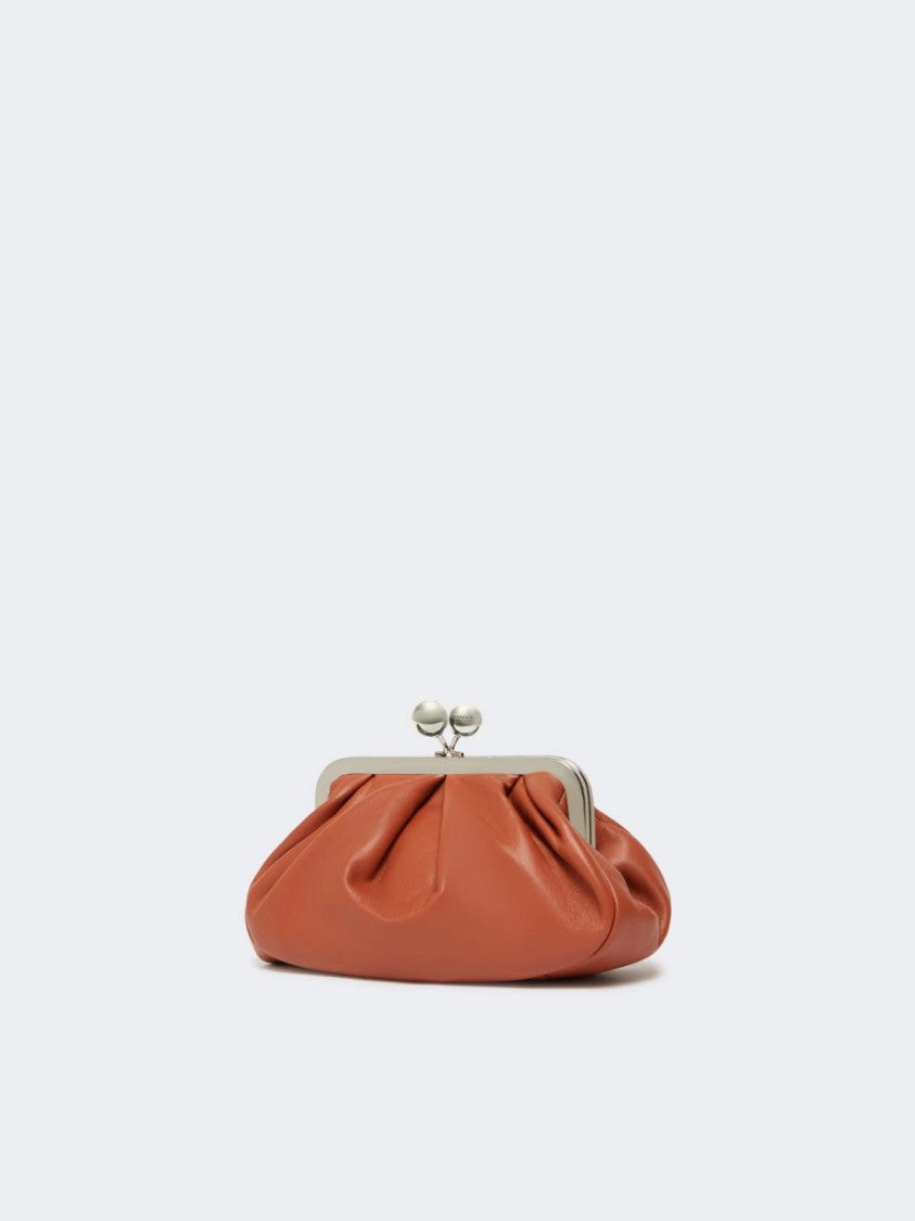 Max Mara Prati Shoulder Bag In Warm Rust Leather