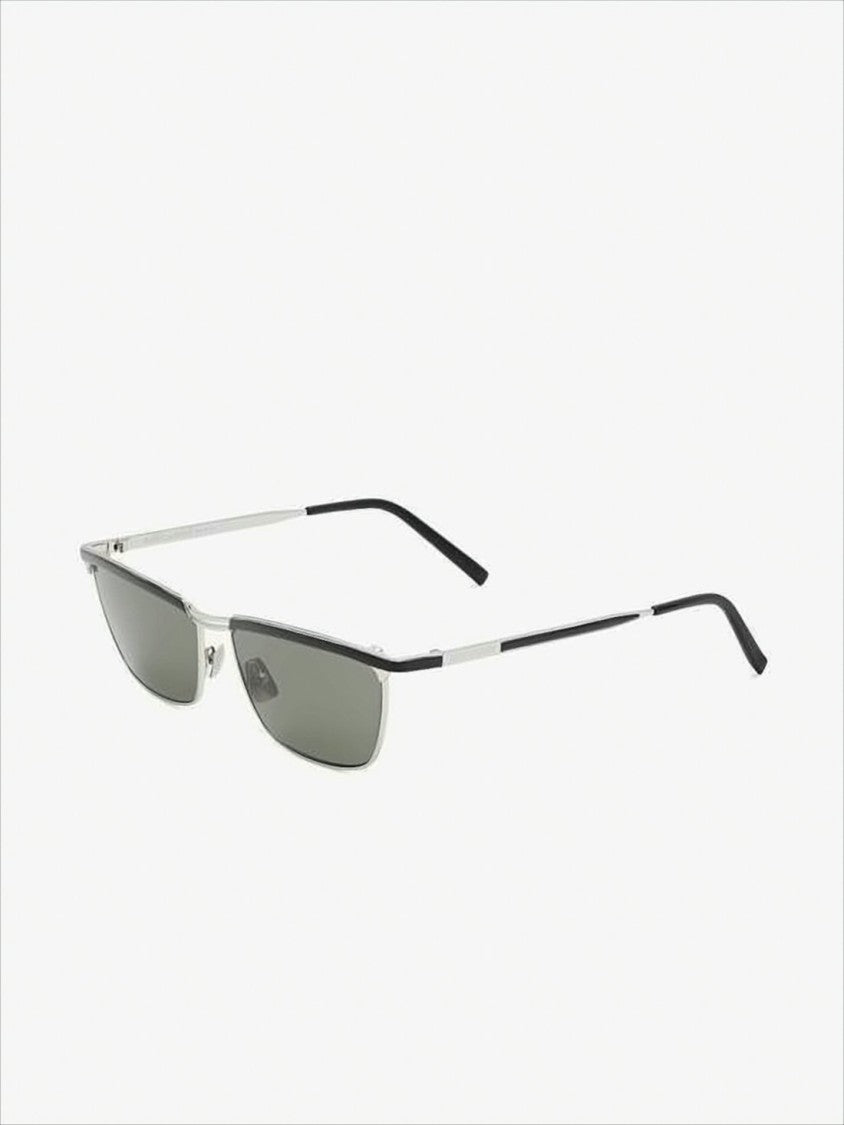 Saint Laurent Rectangular Metal Frame Sunglasses