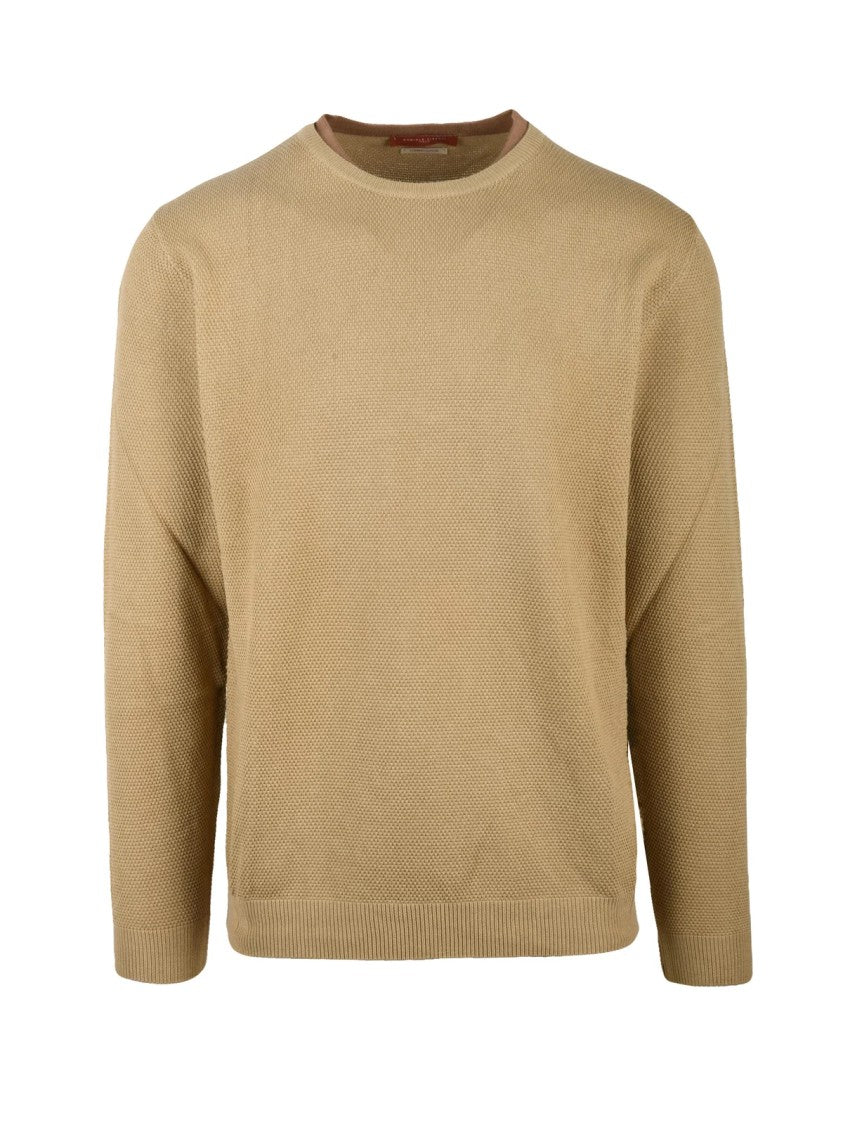 Daniele Fiesoli Beige Textured Cotton Pullover