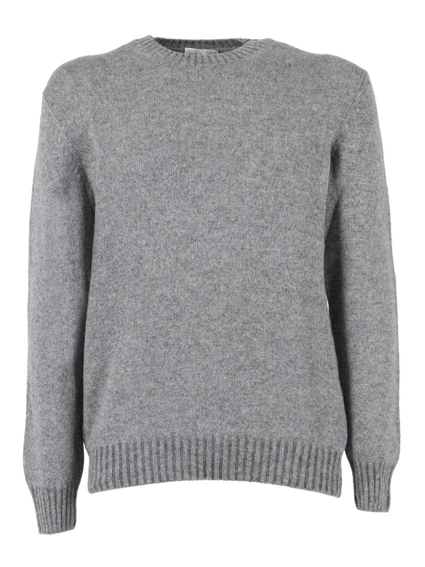 Sette Fili Cashmere Finely Knit Crew Neck Sweater In Soft Alpaca Blend