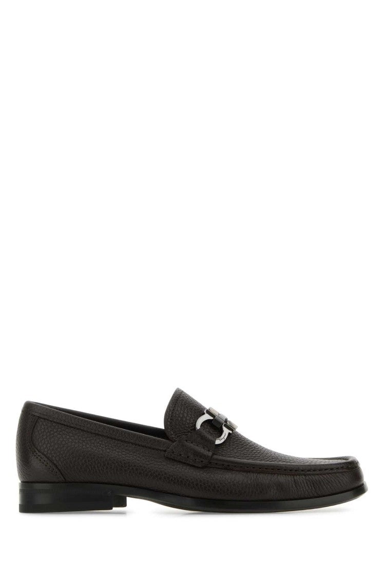 Salvatore Ferragamo Dark Brown Leather Grandioso Loafers