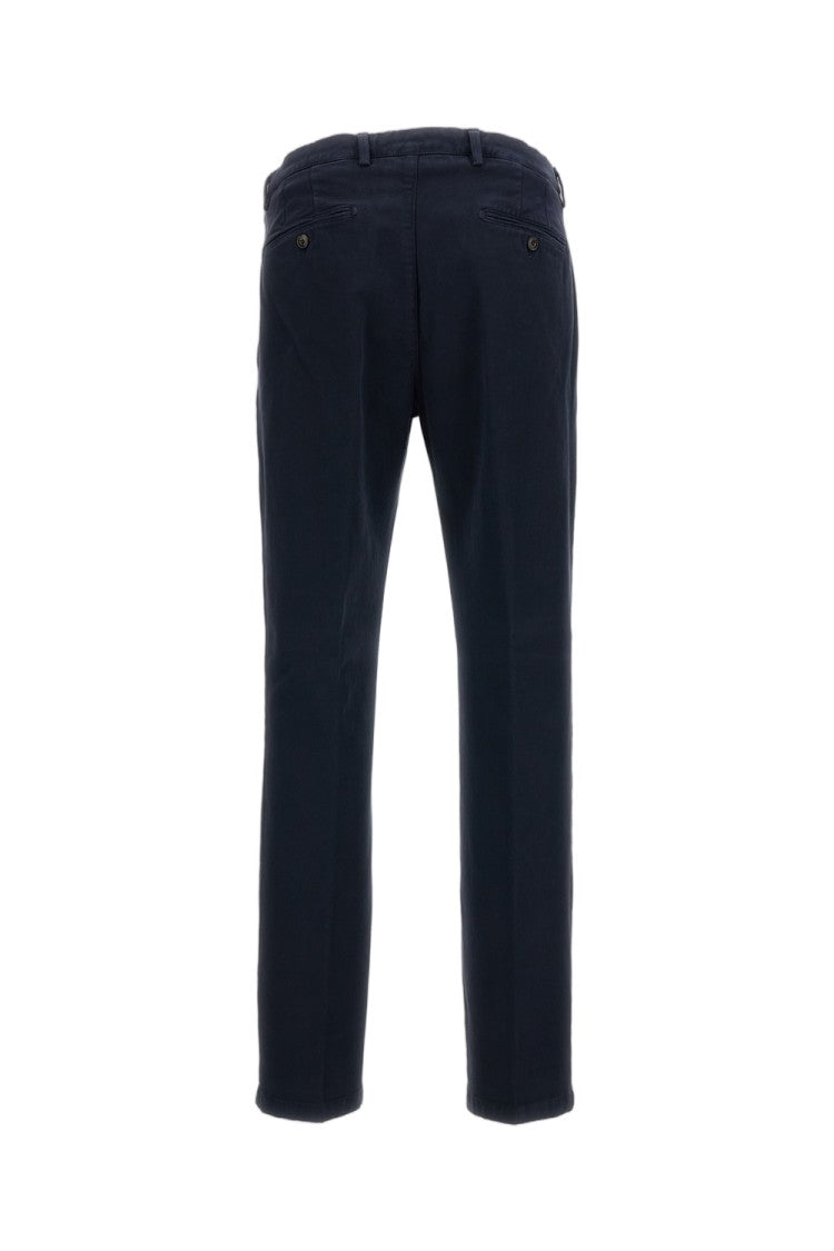 Briglia 1949 Blue Stretch Cotton Straight-Leg Pants