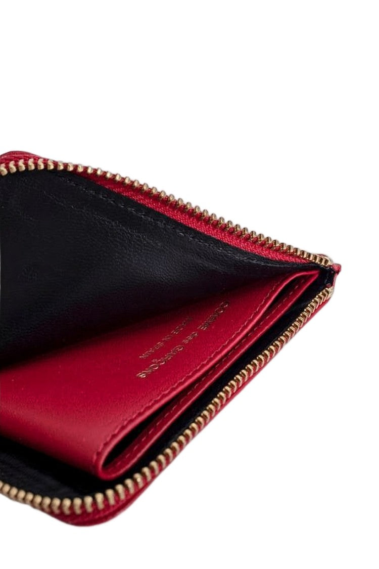 Comme Des Garçons Compact Red Leather Wallet