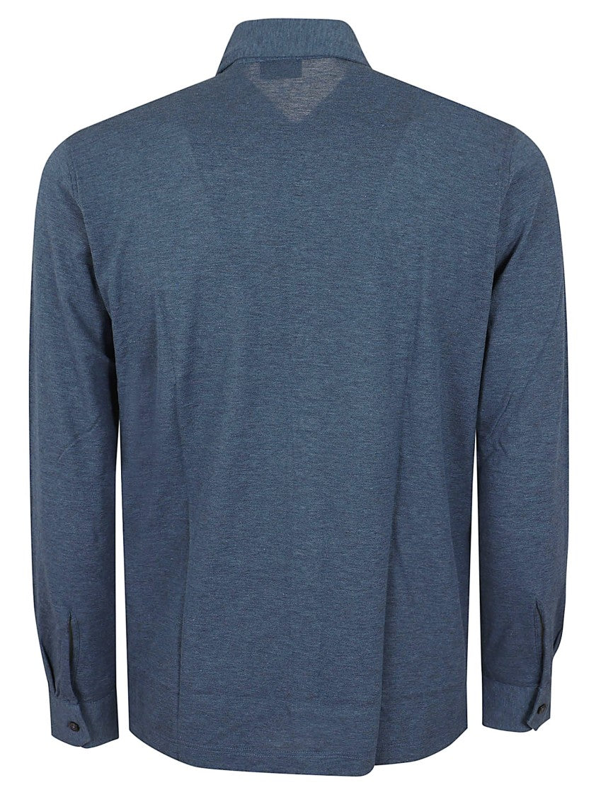 Barba Napoli Relaxed Fit Button-Down Shirt In Muted Blue