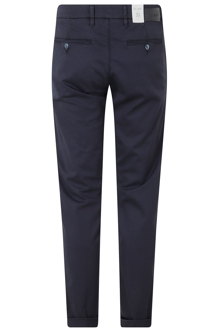Re-Hash Cotton-Blend Darts Turn-Up Chino Pants