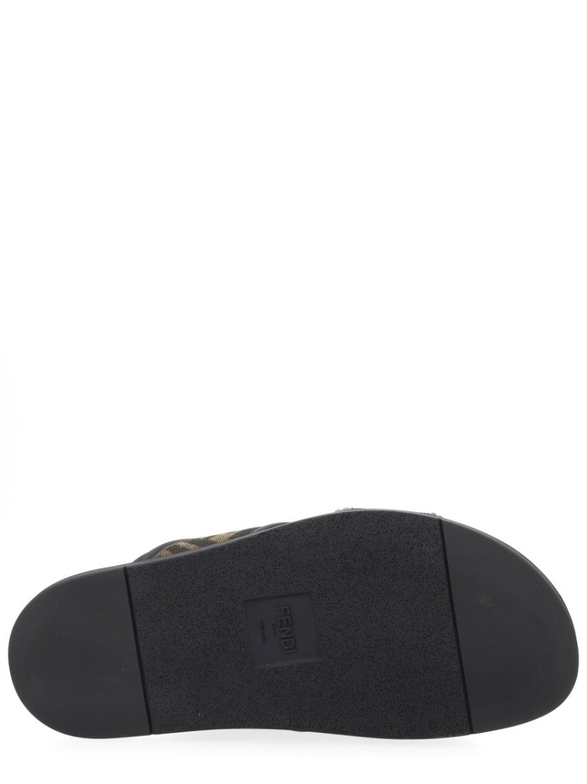 Fendi Monogram Cushioned Slide Sandals