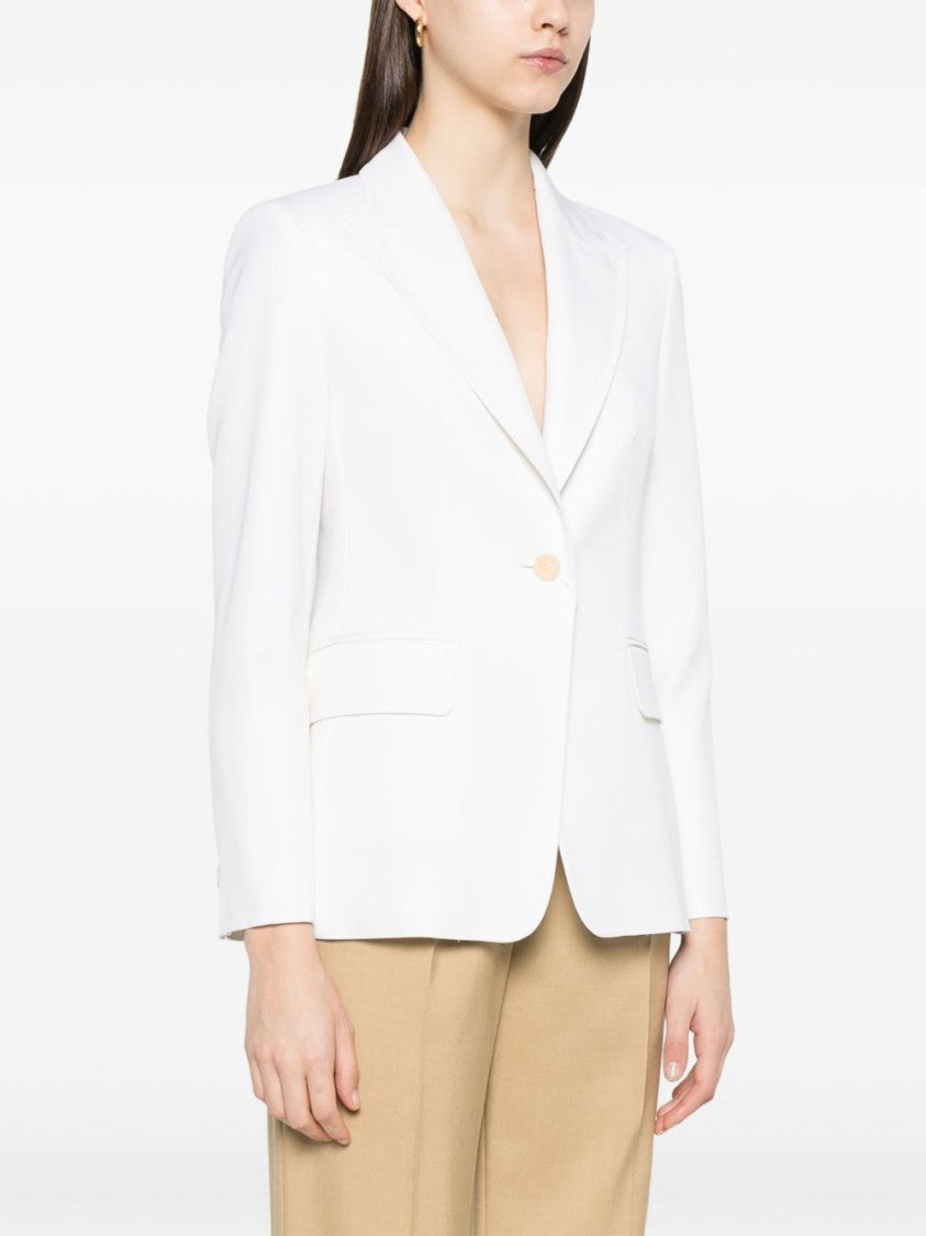 Max Mara Single-Breasted Blazer With Tailored English Rear Vents