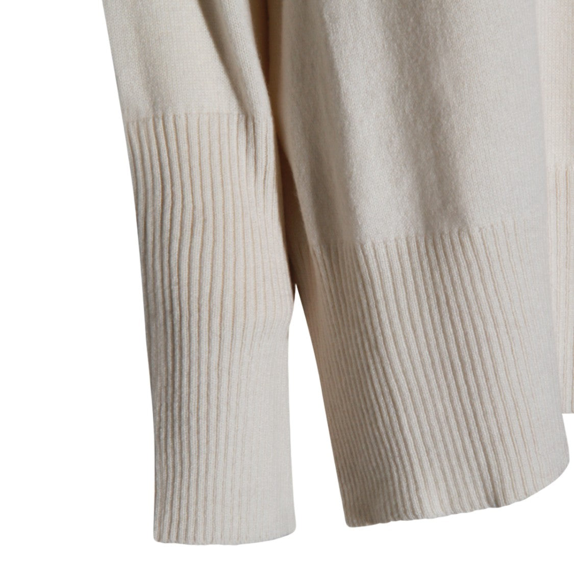 Antonelli Firenze Relaxed Fit Beige Sweater With Ribbed Detailing