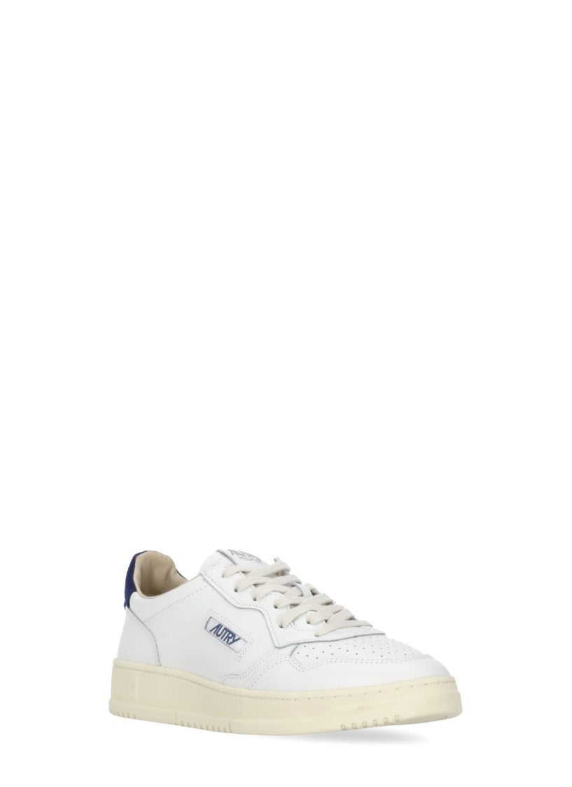 Autry White Medalist Low Suede Upper Sneakers