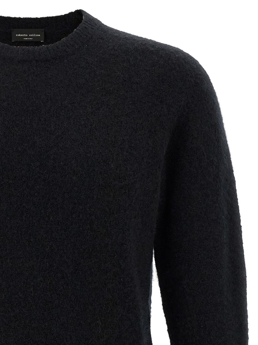 Roberto Collina Cashmere And Silk Blend Sweater With Classic Crew Neck