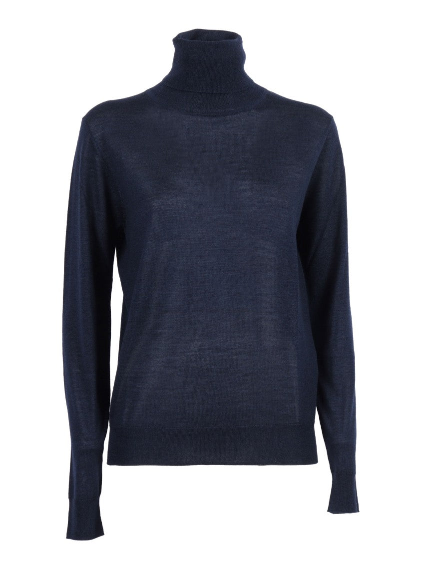 P.A.R.O.S.H. Ribbed Turtleneck Sweater Crafted From Luxury Wool-Silk-Cashmere Blend