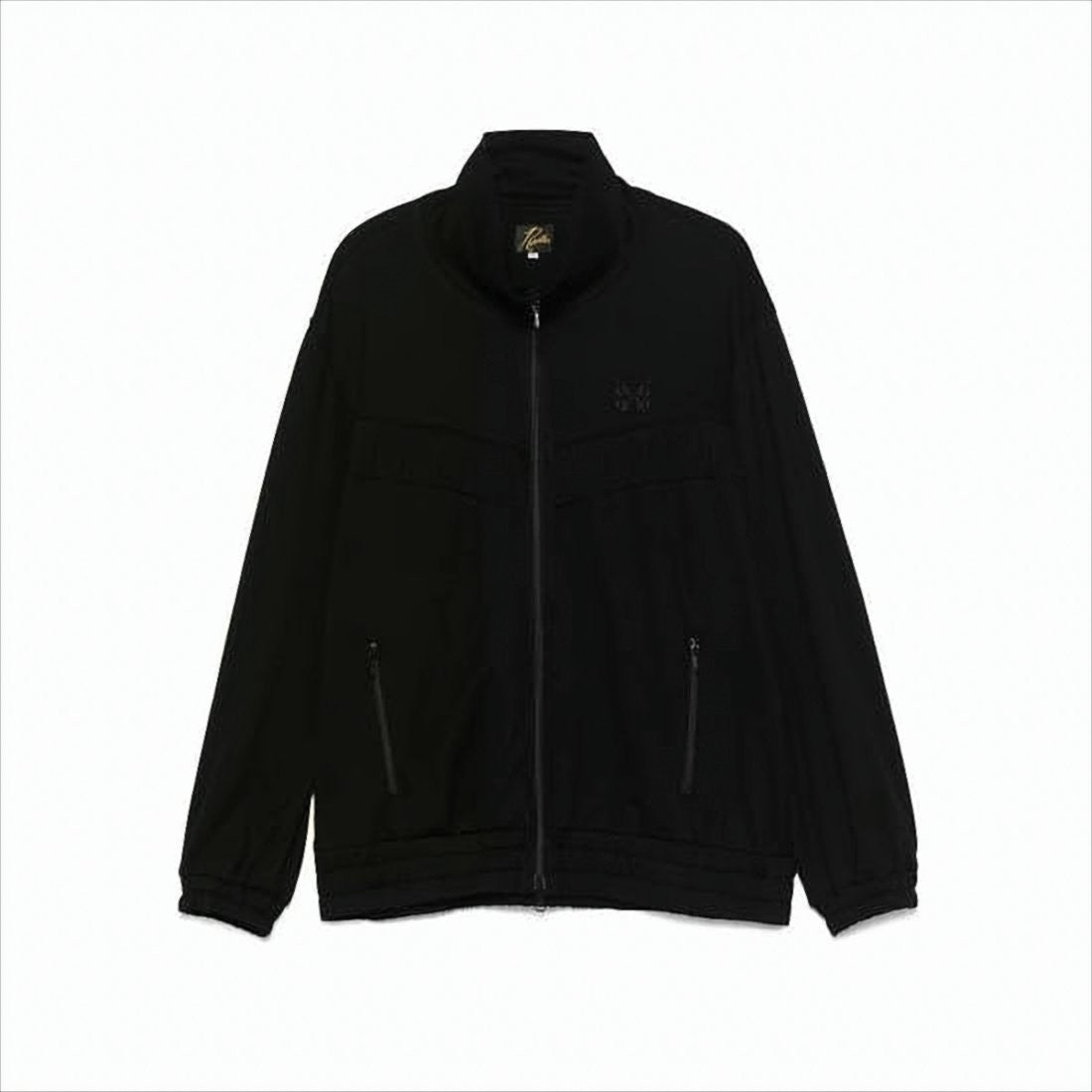 Needles Fringe-Detail Black Jacket With Zippered Pockets