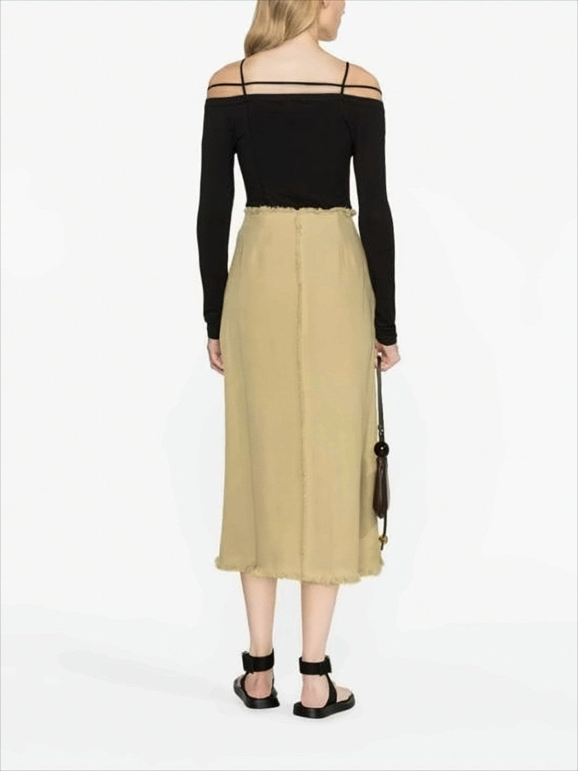 Jacquemus Fitted Off-The-Shoulder Long Sleeve Top With Strap Details