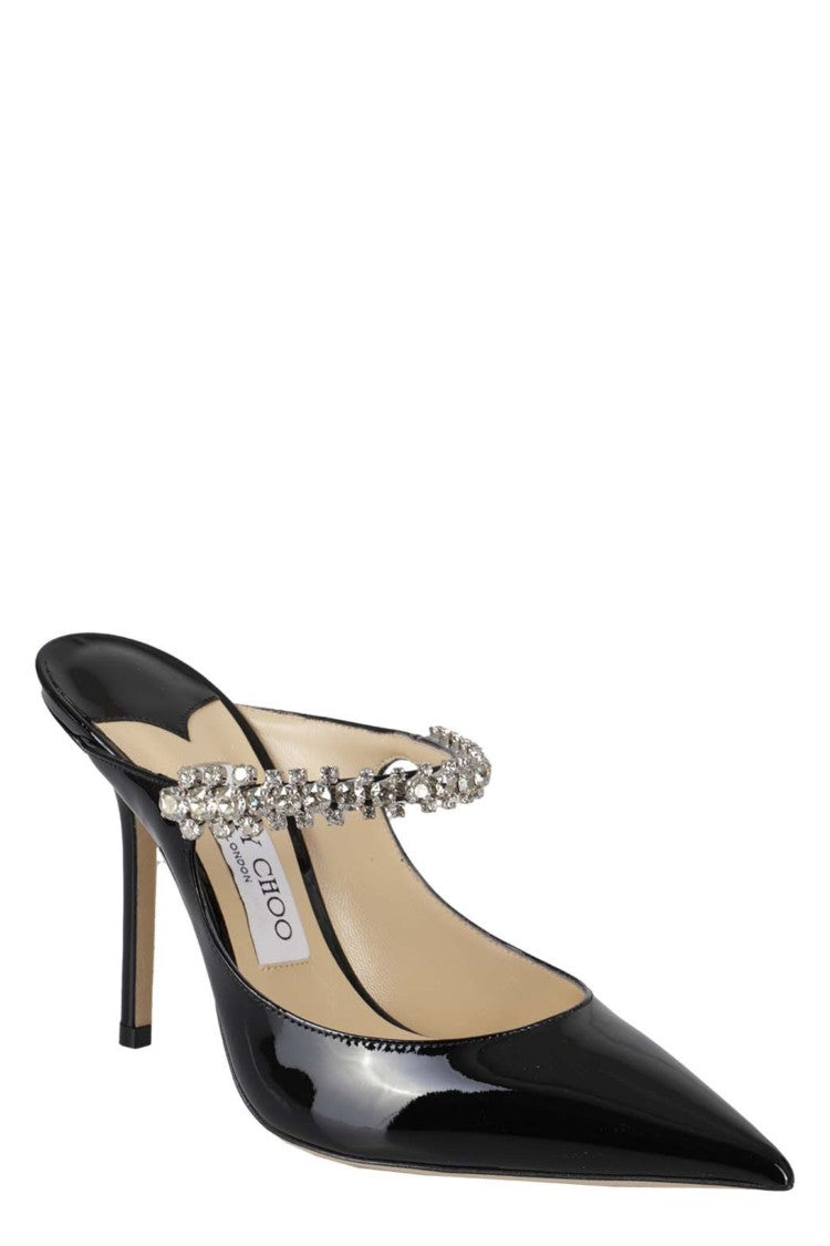 Jimmy Choo Crystal-Accented Patent Leather Pumps