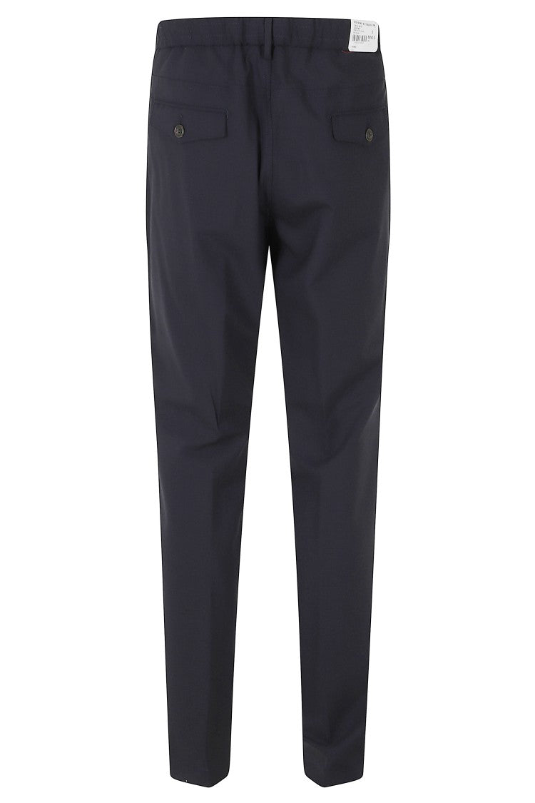 Eleventy Jogger Pants With Drawstring Waist And Button Closure