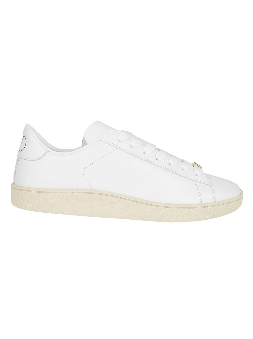 Valentino Garavani Leather Sneakers With Subtle Logo Details