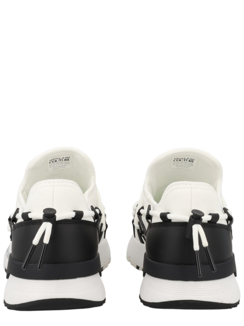 Versace Jeans Couture White Sporty Polyester-Blend Sneakers