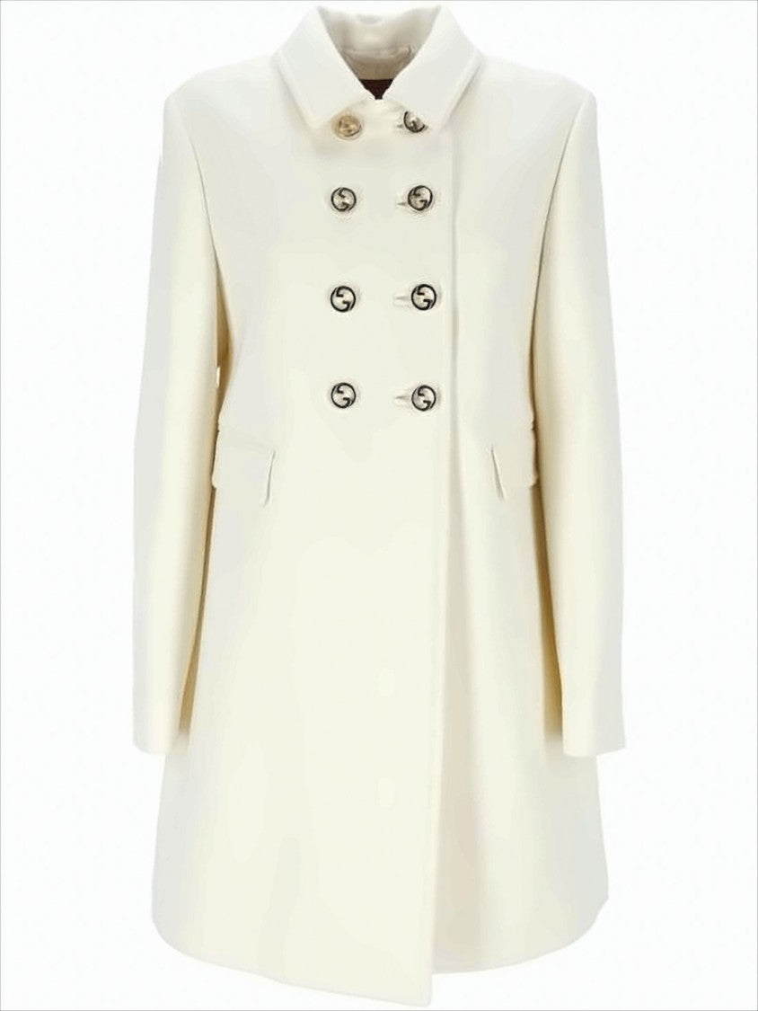 Gucci Tailored Double-Breasted Coat With Flared Hem