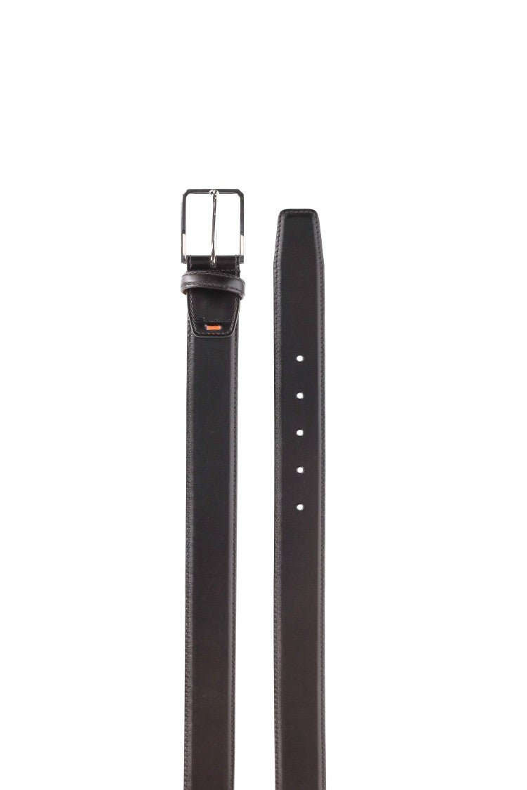 Santoni Brushed Calf Leather Belt