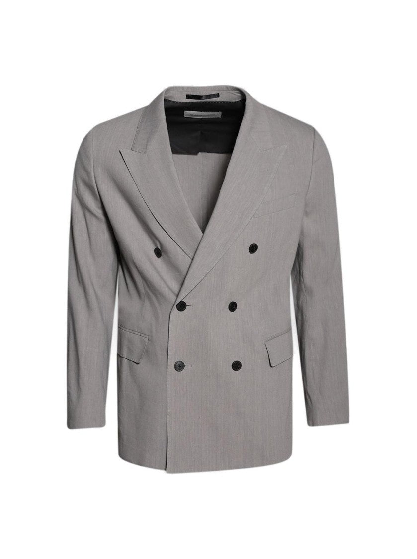 Dries Van Noten Double Breasted Blazer - Grey