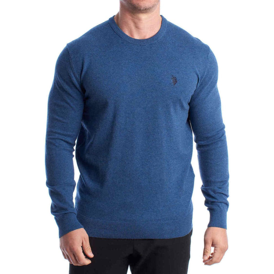 U.S. Polo Assn. Medium-Weight Cotton Blend Crewneck Sweater