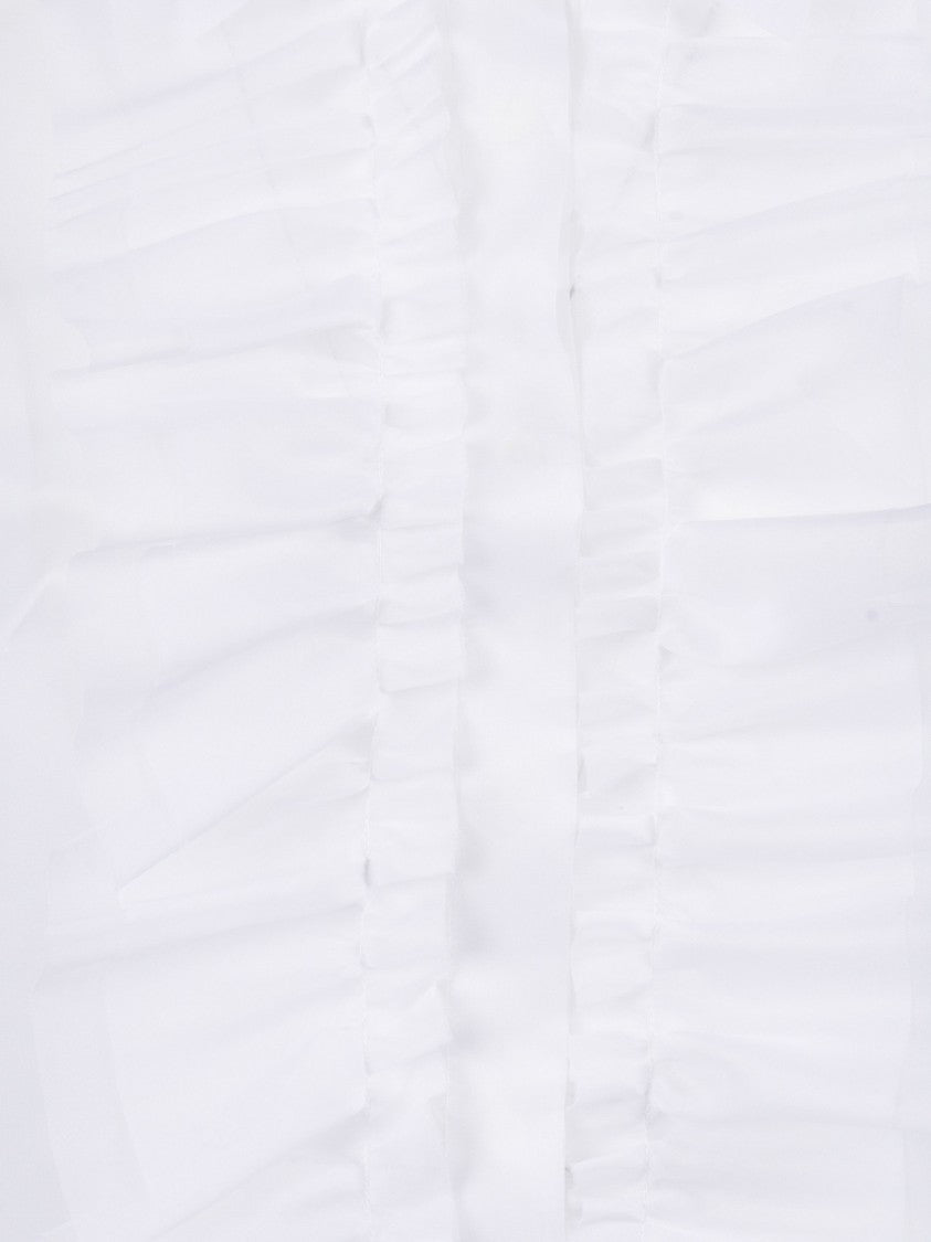 P.A.R.O.S.H. Sleeveless Silk Ruffle Blouse