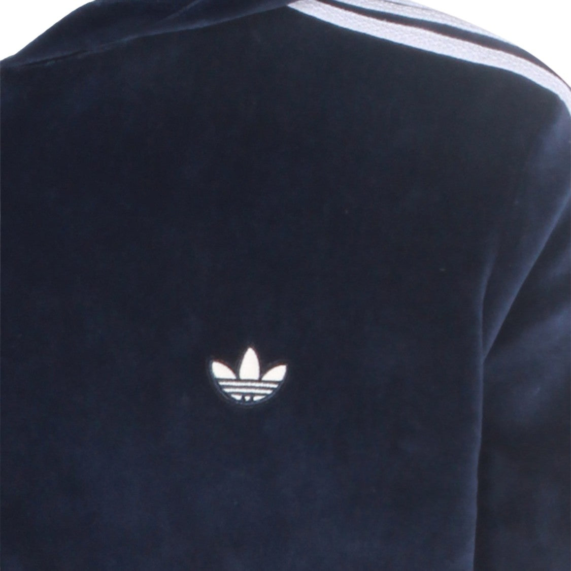 Adidas By Wales Bonner Navy Blue Velour Zip-Up Hoodie