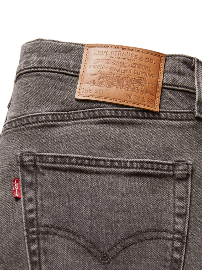 Levi's Slim-Fit Grey Denim Jeans With Classic Five-Pocket Design