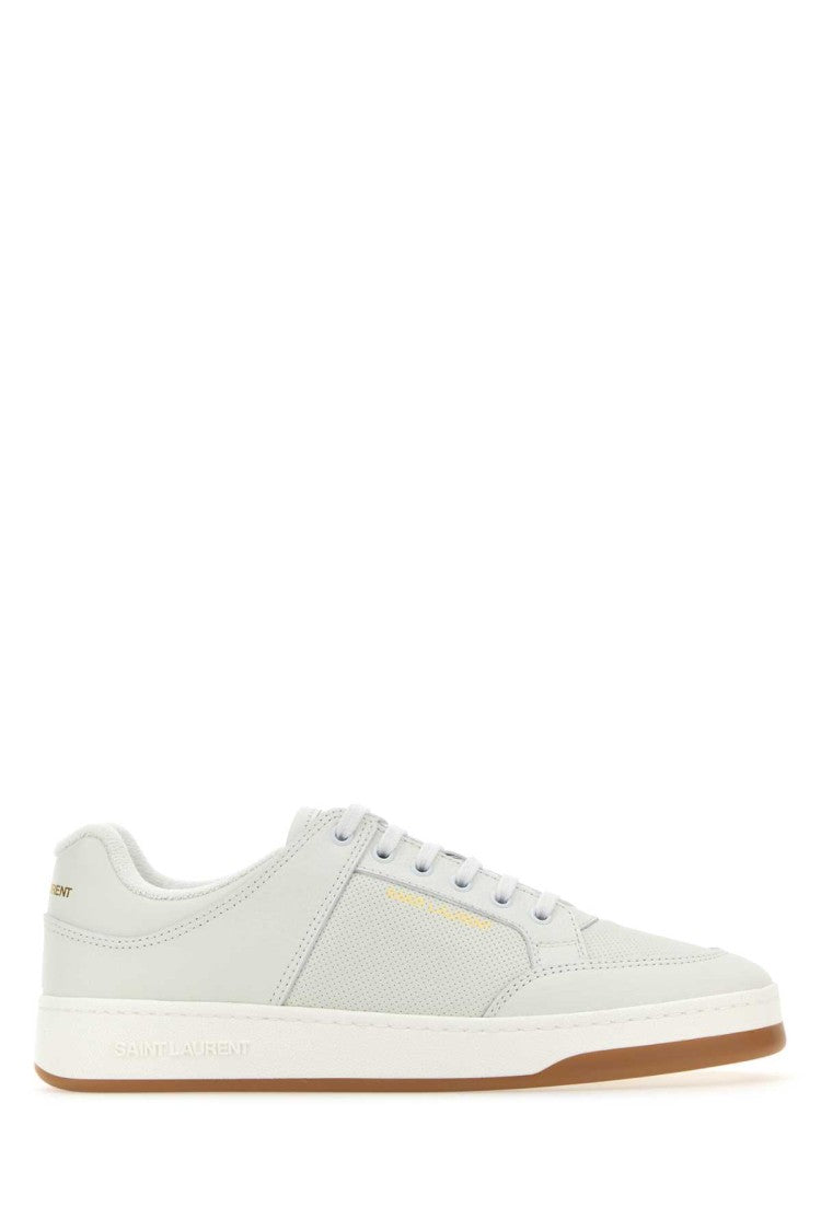 Saint Laurent White Leather Sl/16 Sneakers
