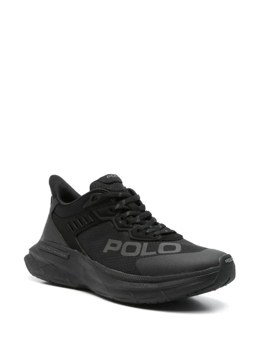 Polo Ralph Lauren Black Mesh Court Blade Sneakers