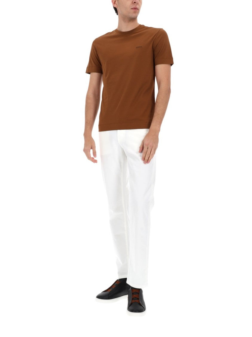 Zegna White Roccia Slim Fit Tailored Jeans