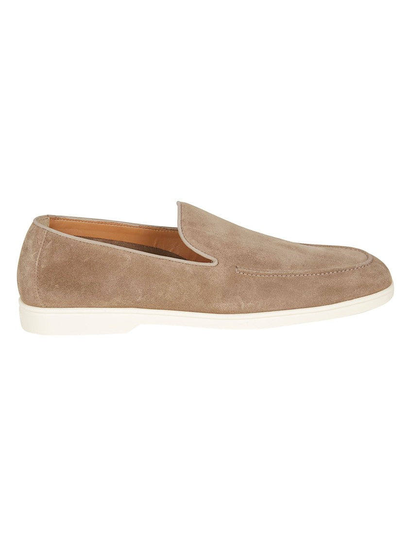 Doucal's Brown Vaschetta Suede Loafers