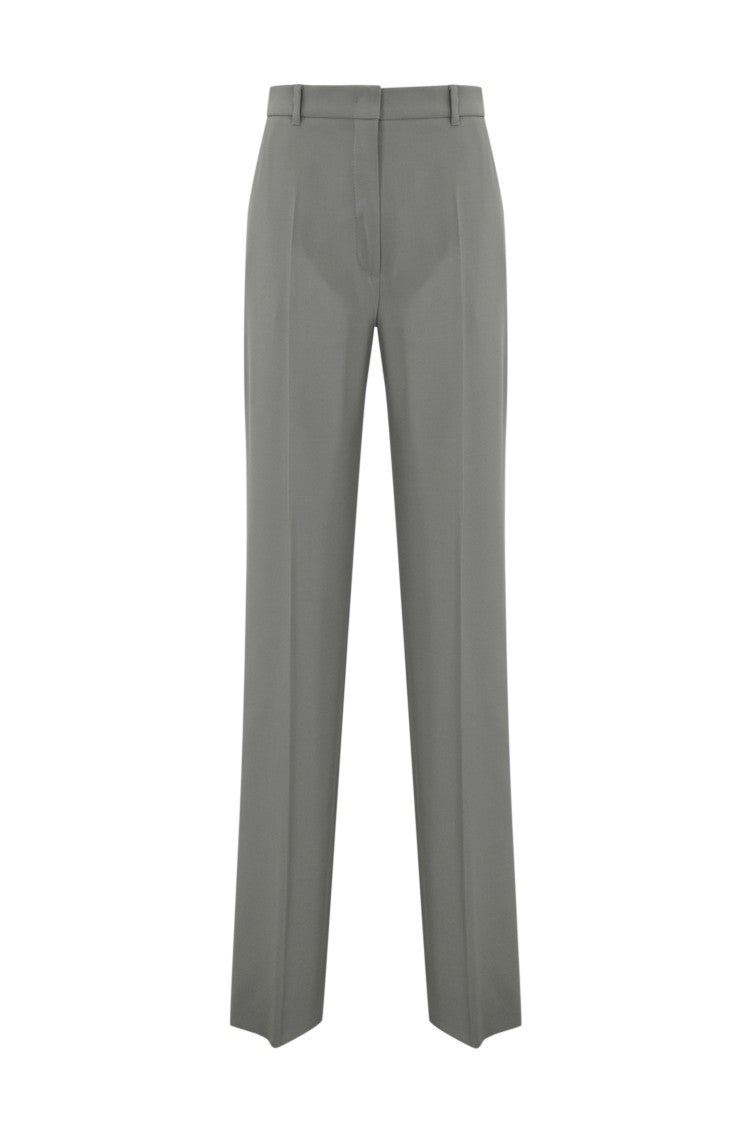 Max Mara Tailored Grey Trousers With Mid-Rise Waist
