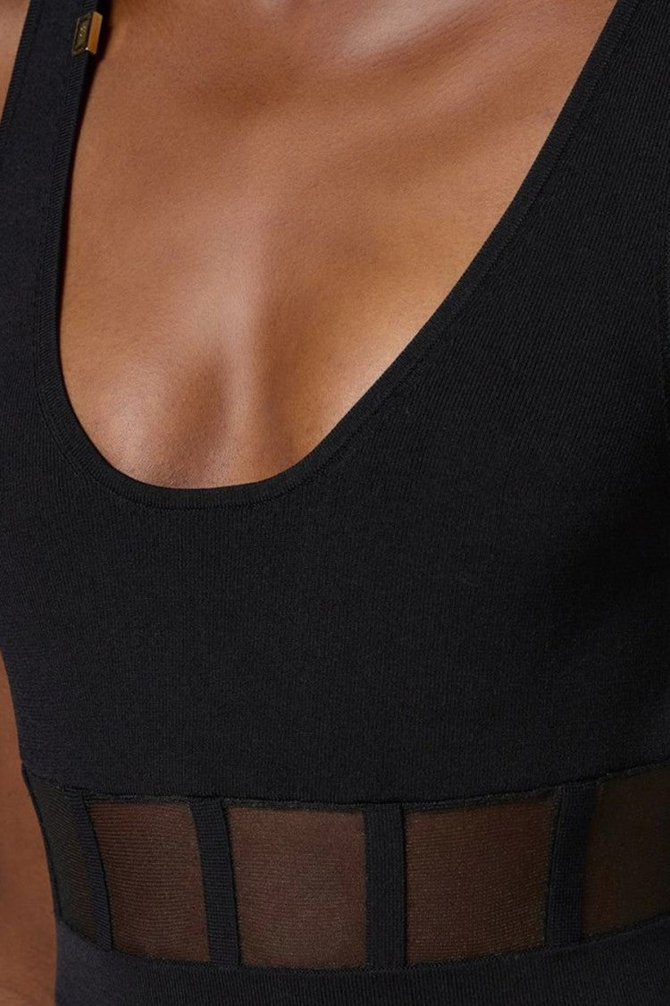 Elisabetta Franchi Fitted Midi Dress