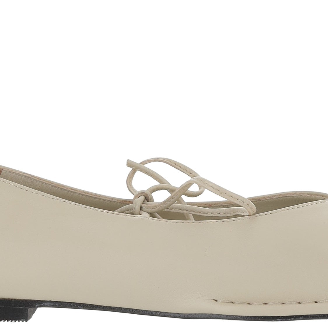 Alohas Leather Ballerina Flats With Square Toe