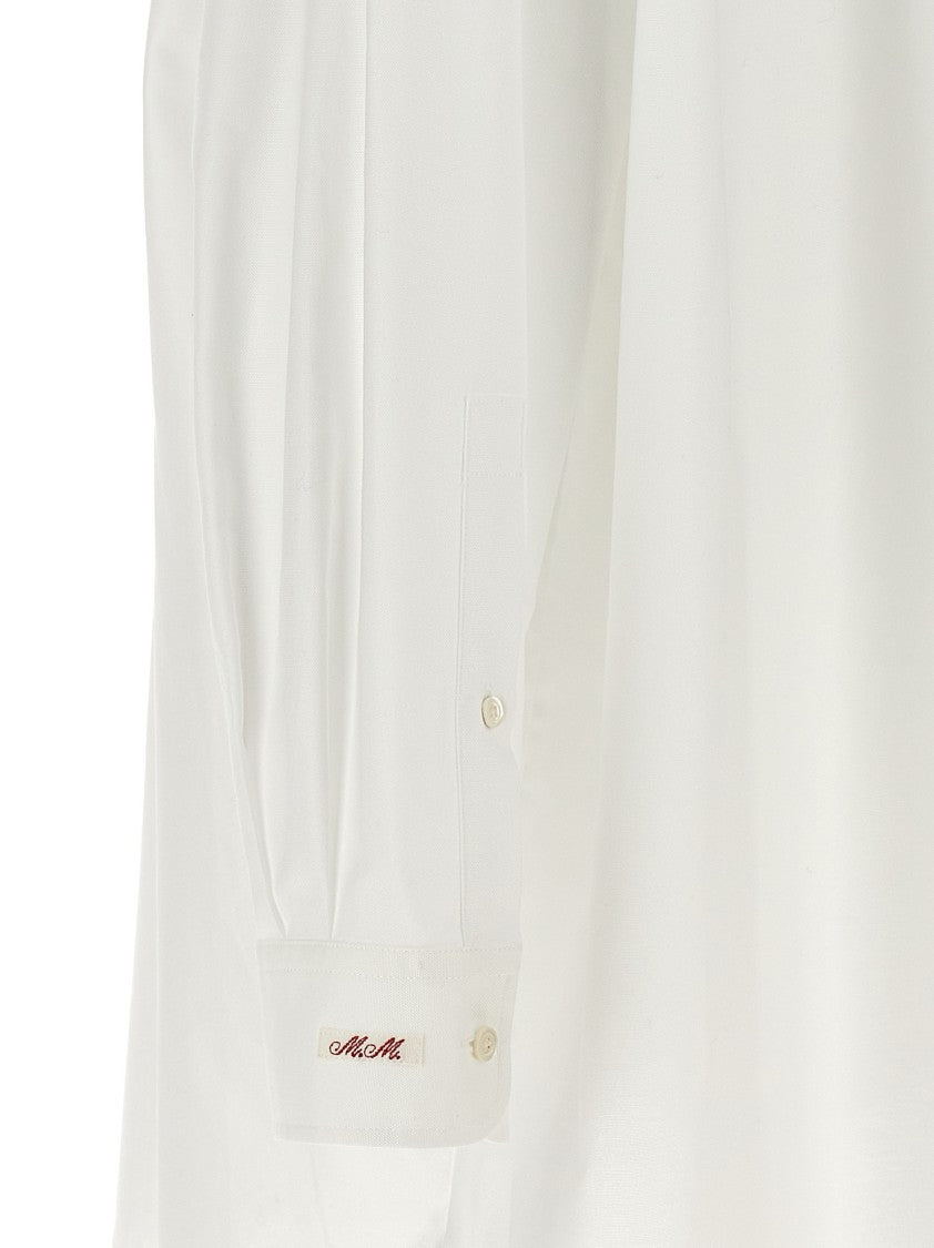Maison Margiela White Cotton Poplin Oversized Chemisier Dress