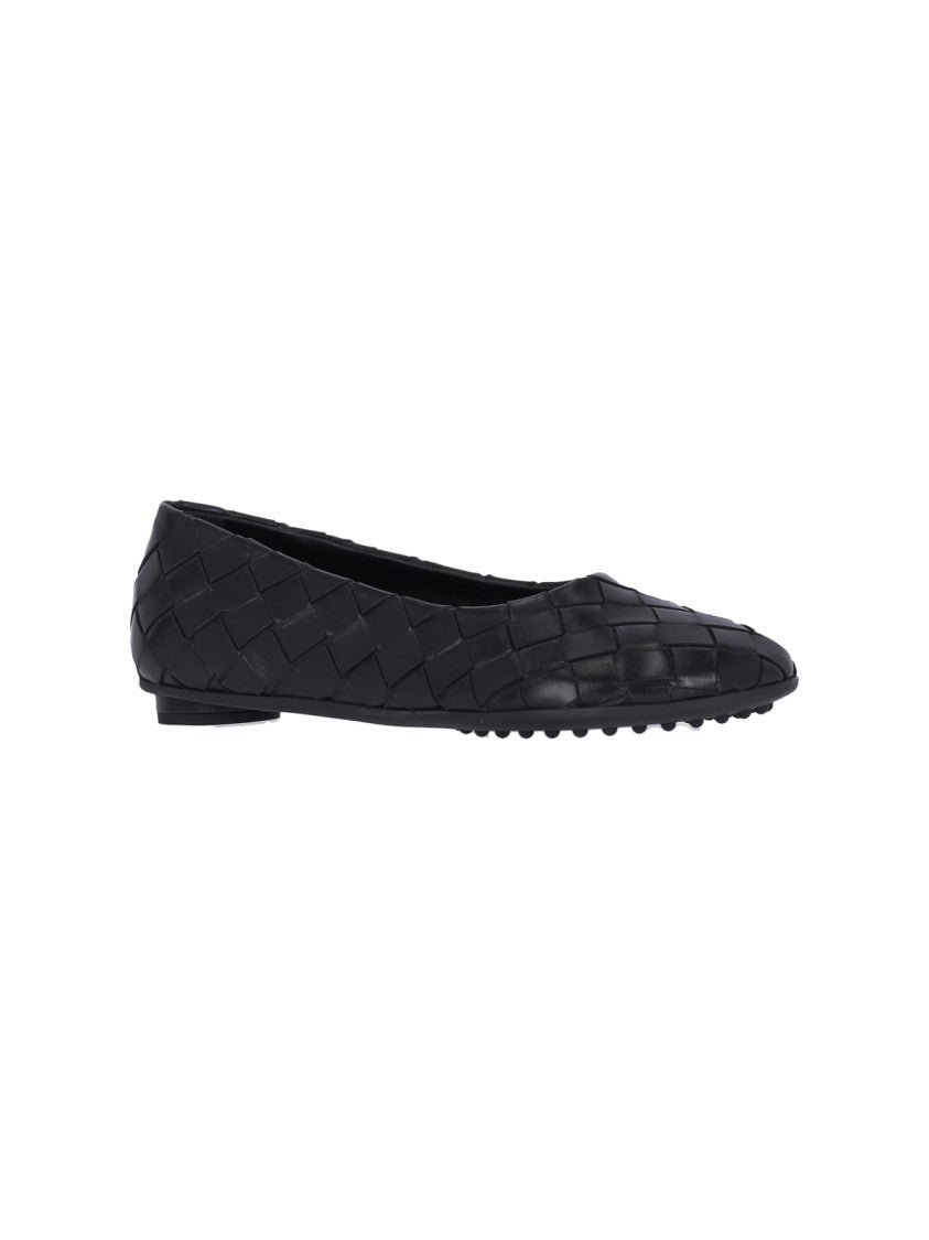 Bottega Veneta Intricately Woven Slip-On Ballerina Flats