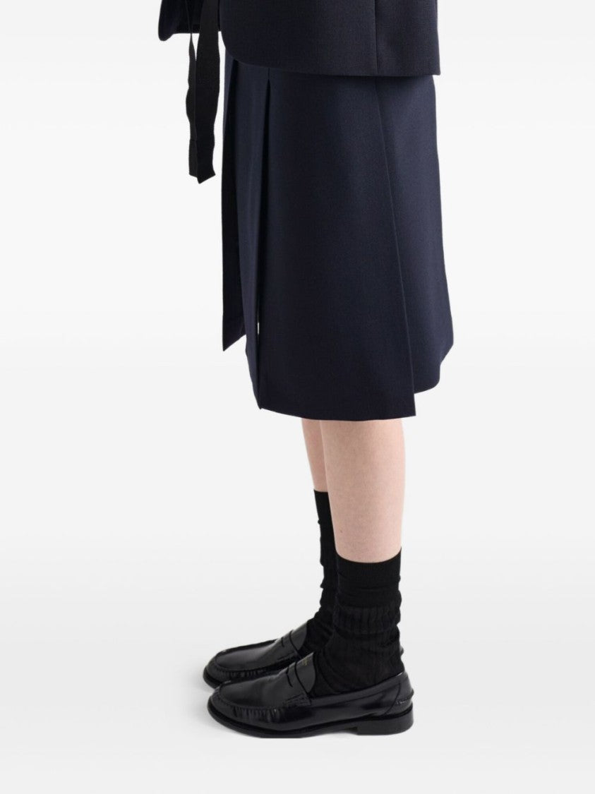 Prada Tailored Black Midi Skirt