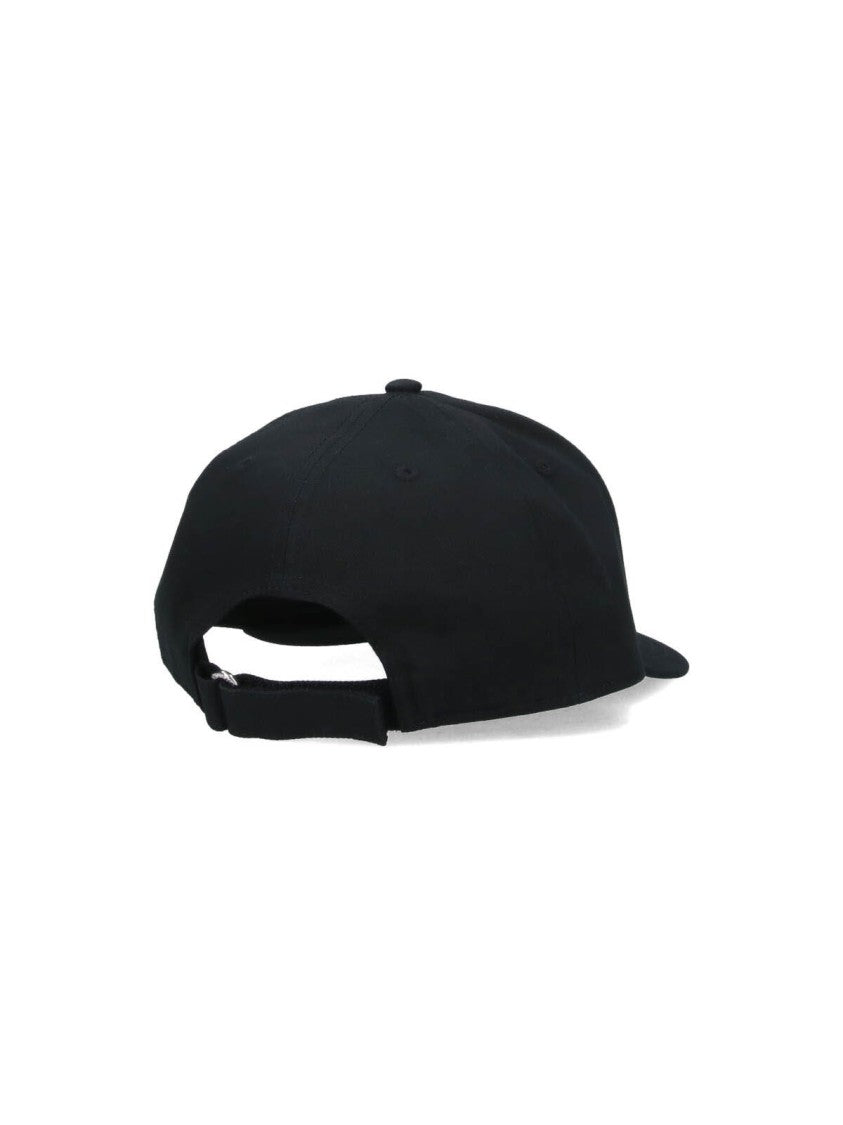 Moncler Black Baseball Cap With Tonal Logo Embroidery