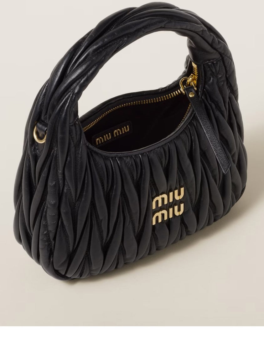 Miu Miu Hobo Wander Matelassé Lambskin Bag