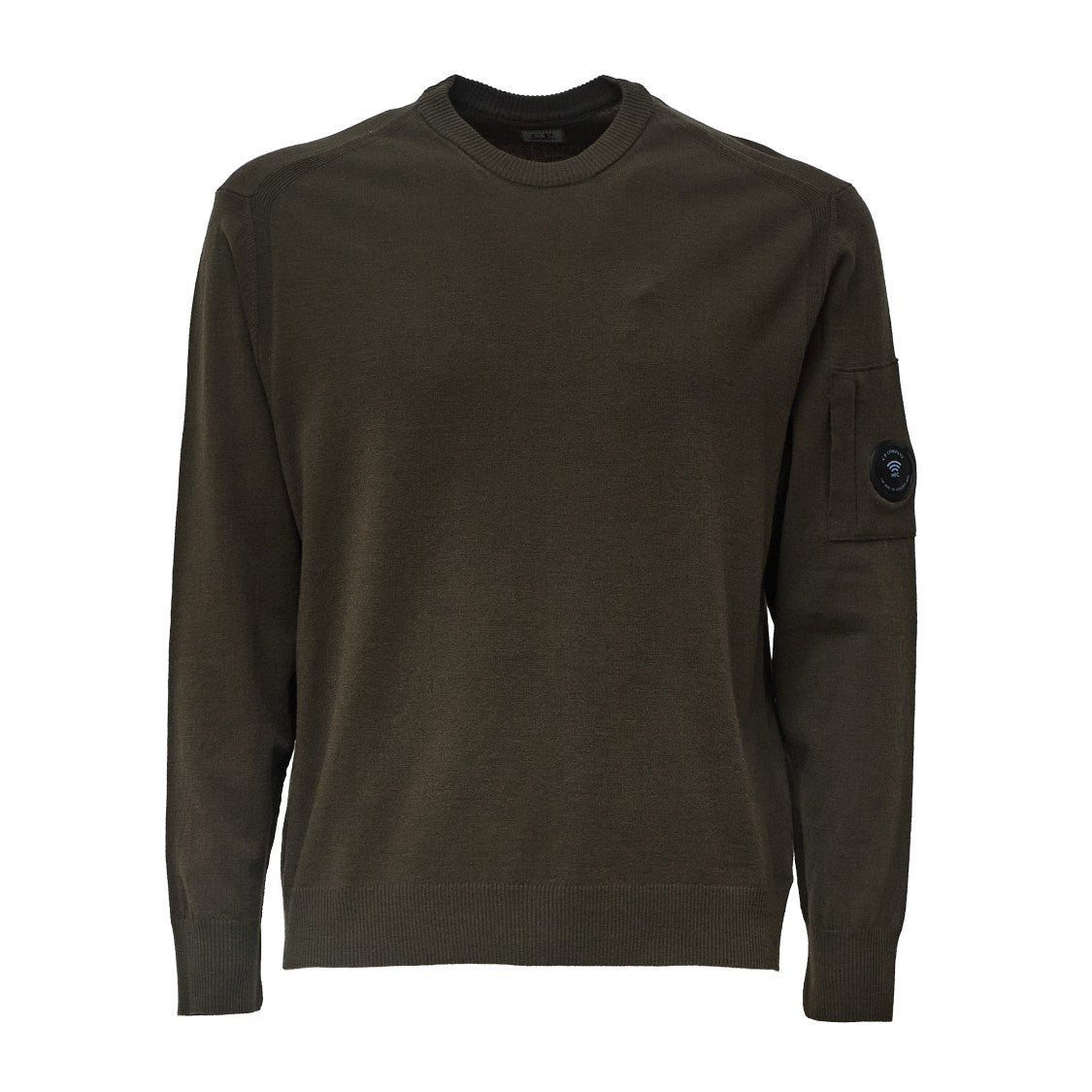 C.P. Company Extrafine Merino Wool Crewneck Sweater With Iconic Lens Detail