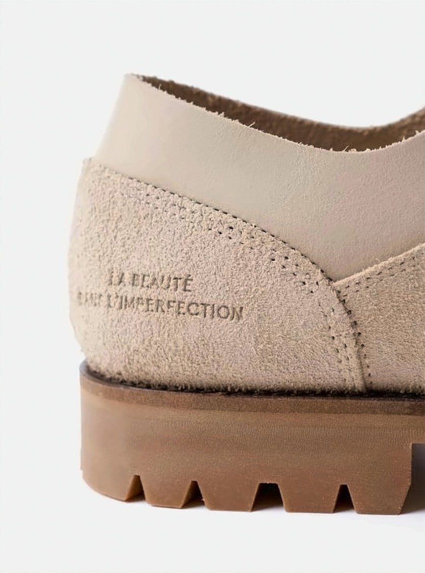 Paraboot Leather Lace-Up Shoes With Moccasin Toe And Rubber Sole